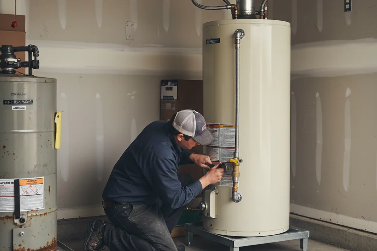 Water heater and shutoff valve replacement in Kansas